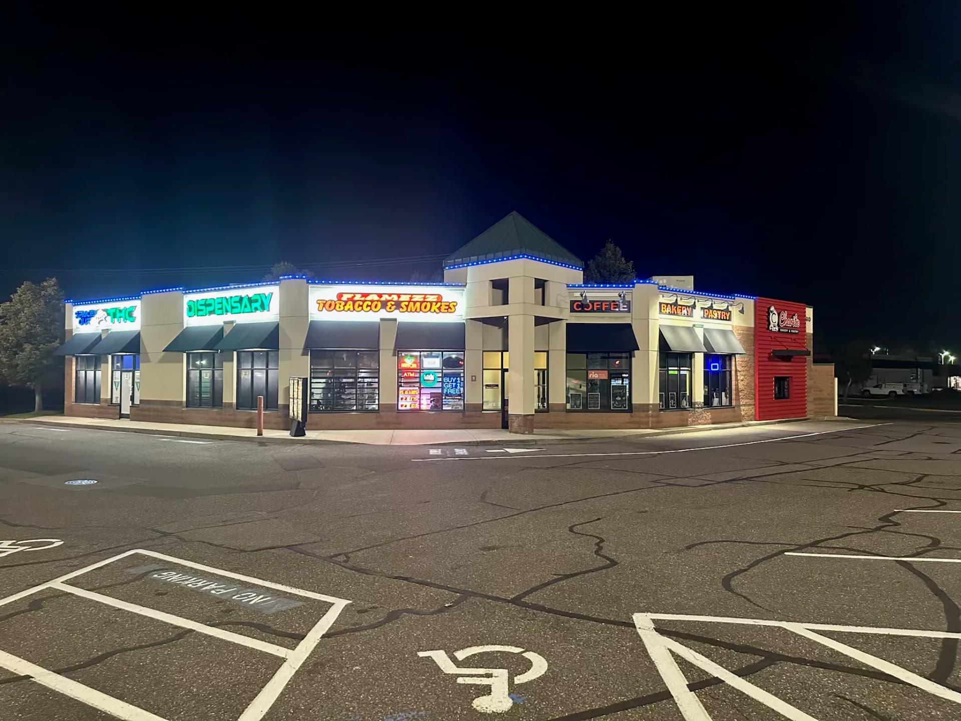 Gallery photos for Permanent LED Lighting Install on a Multi-Tenant Commercial Strip: Image #1